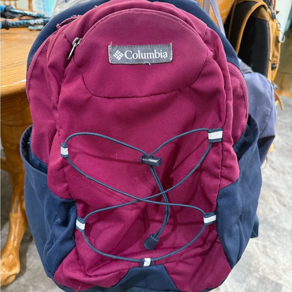 Columbia Maroon and Navy Backpack